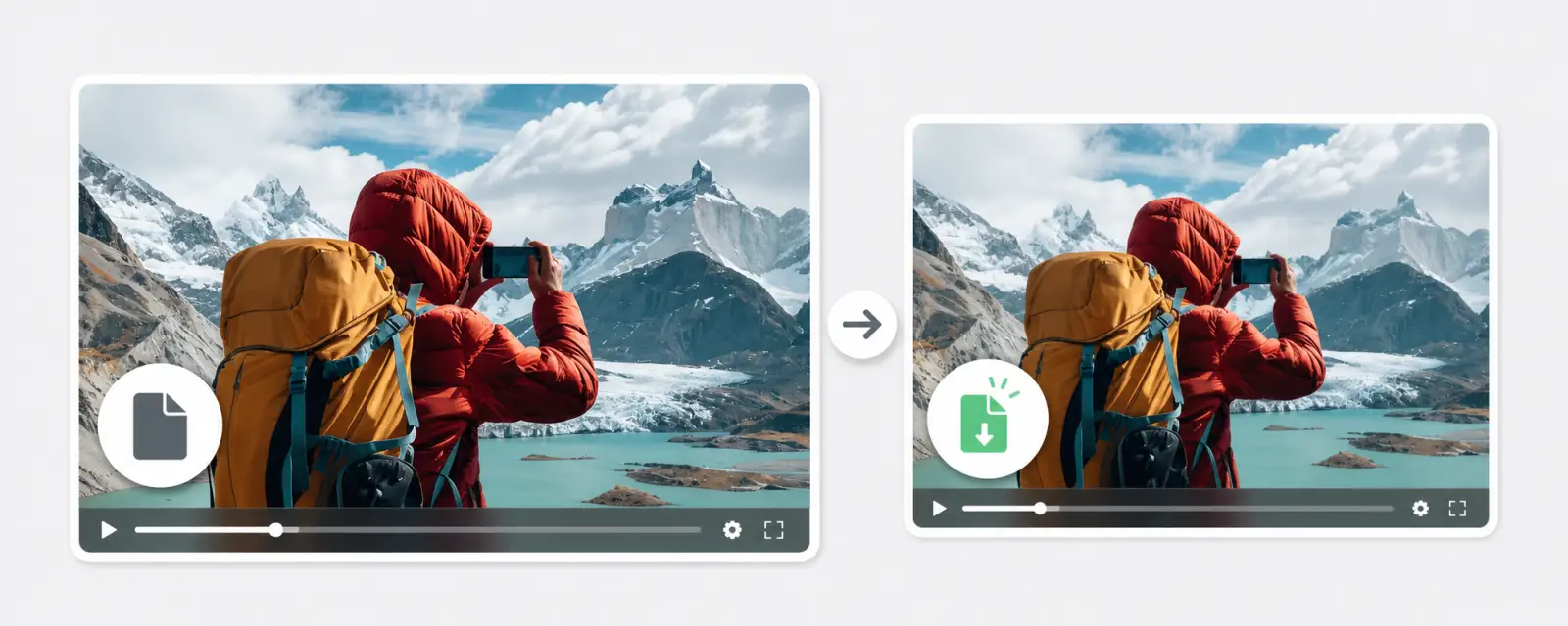 Video compression before-and-after comparison